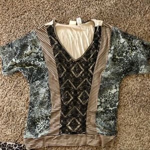 Buckle V Neck Blouse